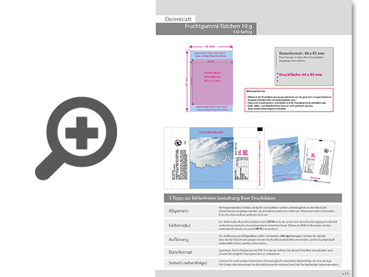 Product Bild fruchtgummi-t__tchen_10g_(form__b__rchen)__4_0_farbig_einseitig_bedruckt