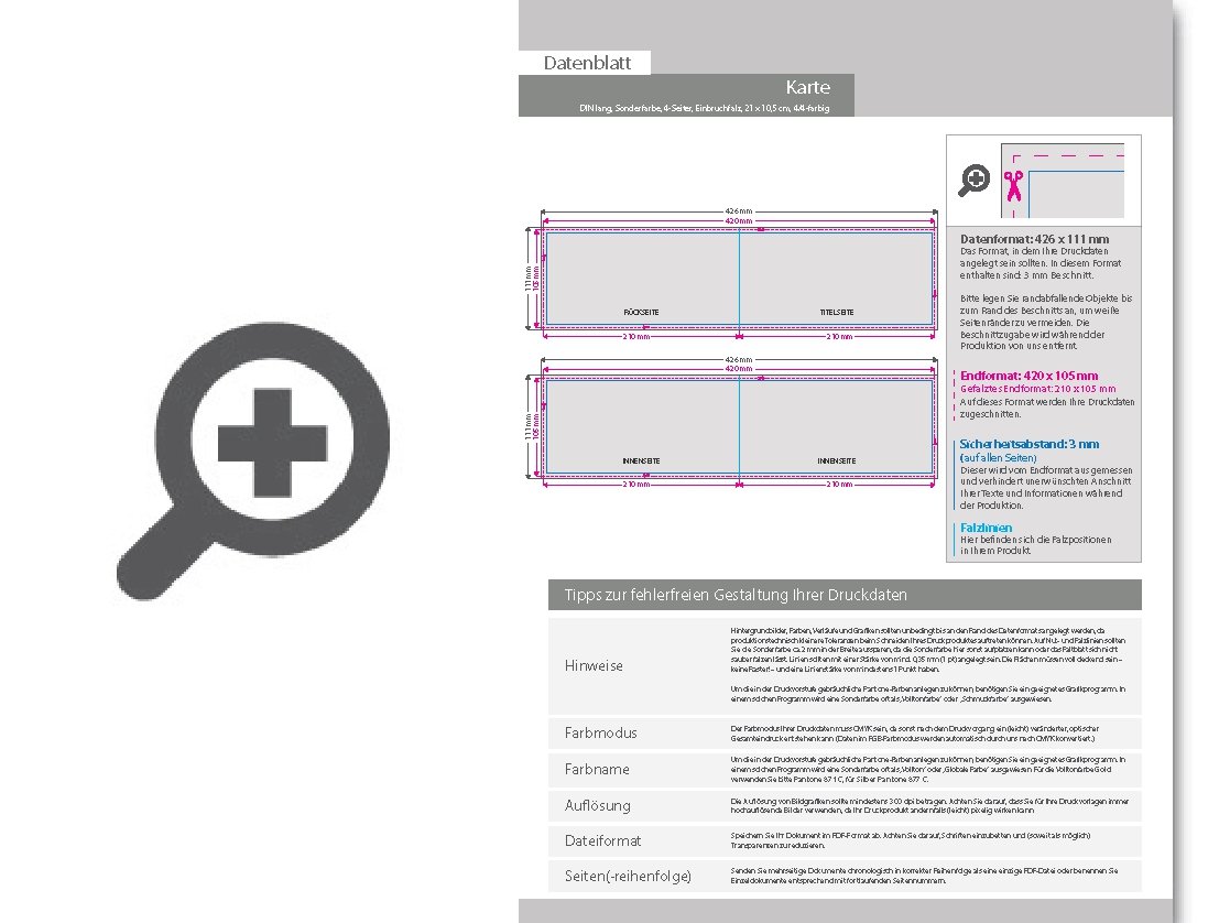 Product Bild taufkarte_din_lang_quer_4-seiter_4_4_farbig_+_sonderfarbe_gold