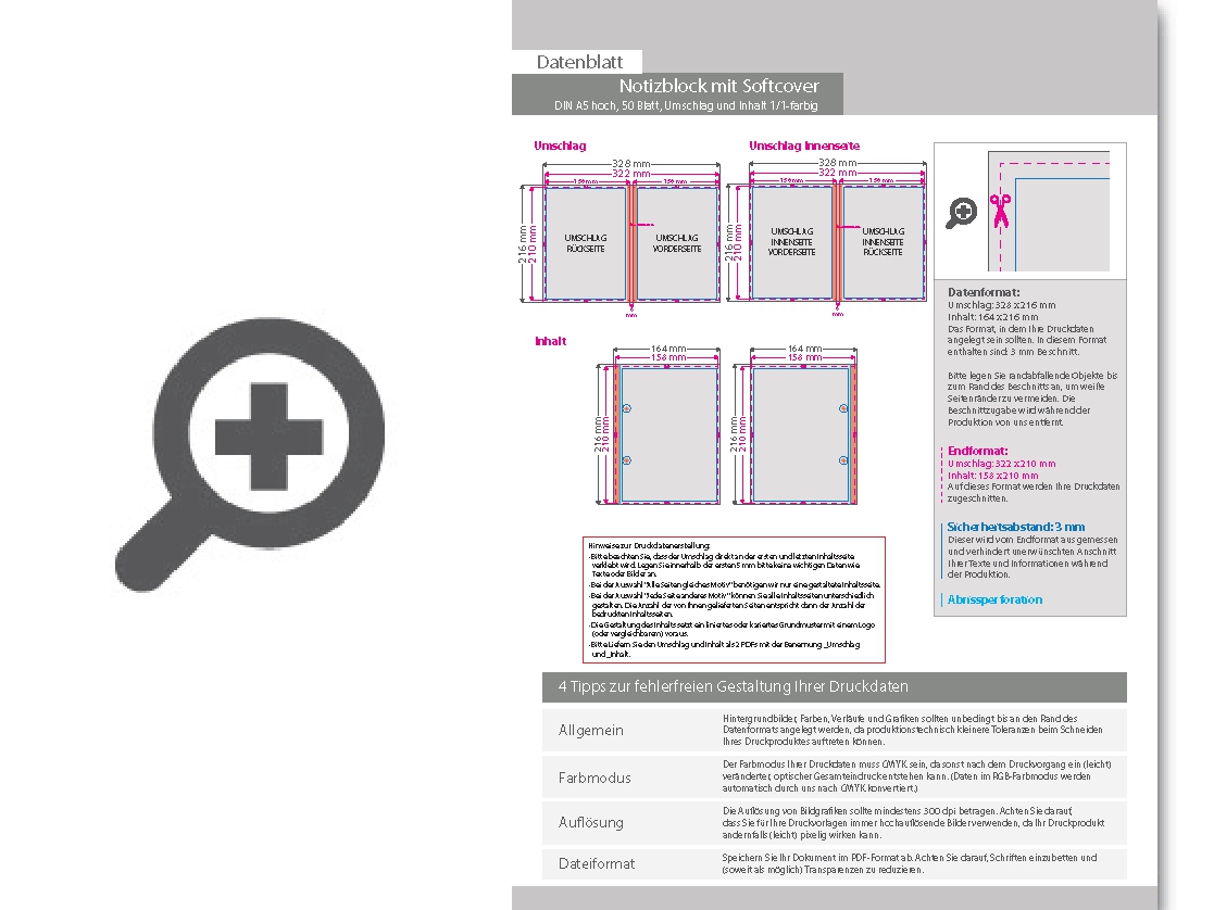 Product Bild block_mit_softcover__din_a5_hoch__50_blatt__umschlag_und_inhalt_1_1-farbig_schwarz_beidseitig_bedruckt
